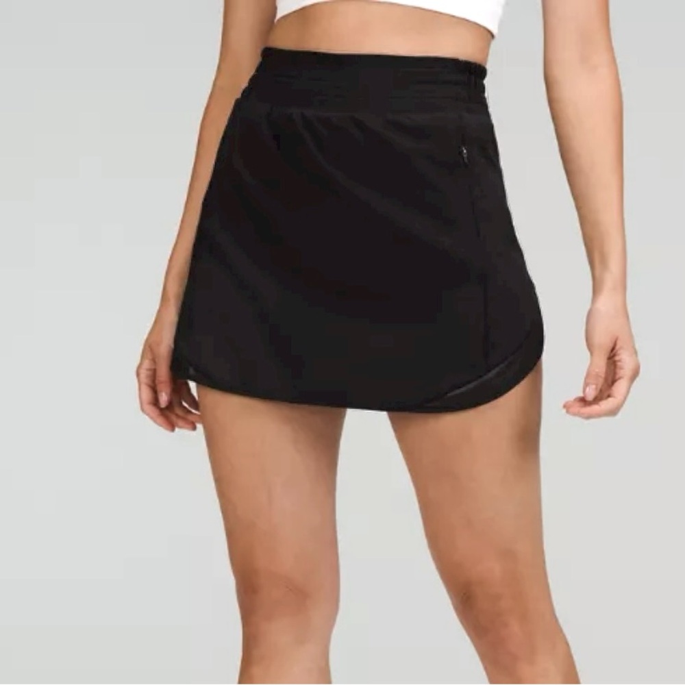 Lululemon Hotty Hot skirt 🖤black🖤 *high rise, long, sz 8